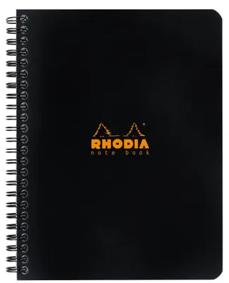 Produktbild von Rhodia Notebook A5+ kariert 80Bl schwarz