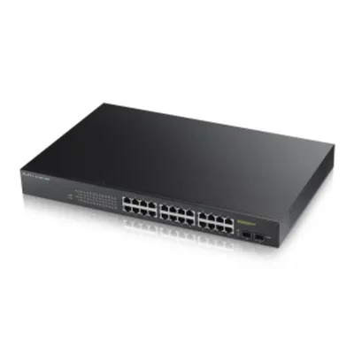 Produktbild von GS1900-24HP-EU0101F Zyxel GS1900-24HP Managed L2 Gigabit Ethernet (10/100/1000) Power over Ethernet (PoE) Schwarz