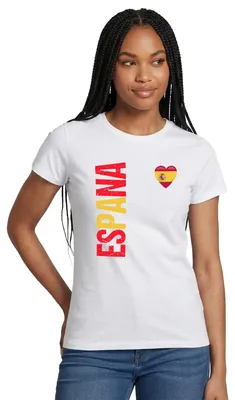 Produktbild von Spreadshirt Spanien Flagge | Spanien Fußball | Espana Frauen T-Shirt, XXL, Weiß