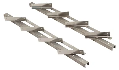 Produktbild von Flex Fence Edelstahlschienen drehbare Lamellen 50 cm - Pro Set 2 Stück