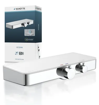 Produktbild von SCHÜTTE OCEAN Duscharmatur mit Thermostat, Thermostat, Mischbatterie Dusche mit Ablage, Duschthermostat