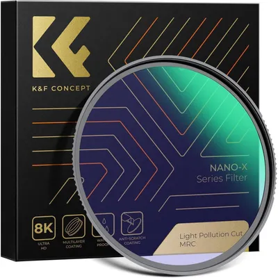 Immagine prodotto di Filtro per luce notturna da 72 mm, Astroklar, per ridurre l'inquinamento luminoso nelle riprese notturne, ideale per l'astrofotografia. Rivestimento nanotecnologico a 28 strati