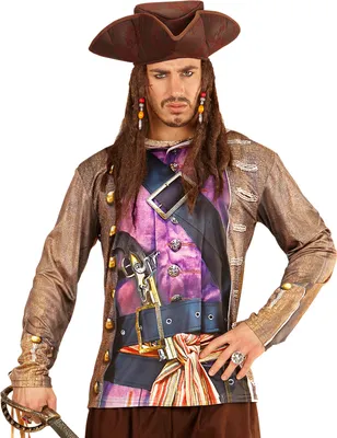 Immagine prodotto di Camicia da pirata fotorealistica - taglia M - XL - Costume da pirata taglia XL