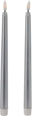 Obrázok produktu pre LED tyčové sviečky – sada 2 ks – strieborné – výška cca 27 cm
