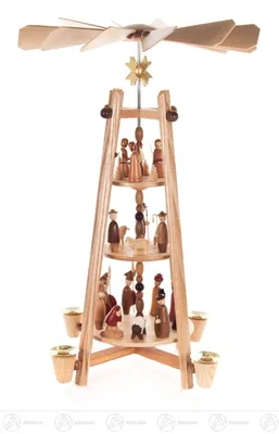 Produktbild von 3-stöckige Pyramide Christi Geburt (44cm) von Dregeno Seiffen