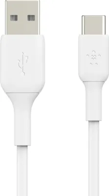 Productafbeelding van Belkin USB-C/USB-A kabel, 3 meter, PVC, wit. Artikelnummer: CAB001bt3MWH