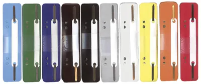 Immagine prodotto di Q-Connect® 2102502011 Heftstreifen Kunststoff, kurz - Deckleiste aus Kunststoff, sortiert, 250 Stück (10 Bündel mit 25 Stück)