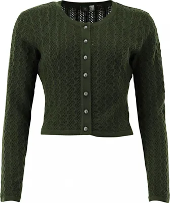 Produktbild von OS Trachten Strickjacke Damen (Oliv) Größe 46
