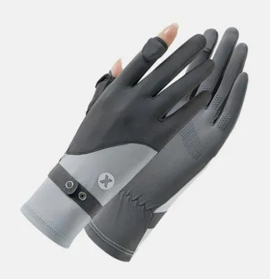 Imagen del producto de Guantes de verano, 22 cm de largo, con protección UV y transpirables, color verde