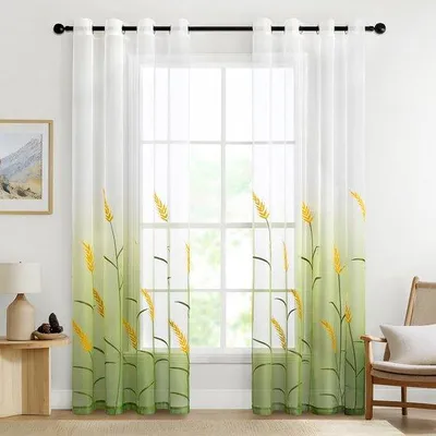 Immagine prodotto di Tende trasparenti per camera da letto - Bianco - 2 pezzi - 140 x 225 cm - Verde