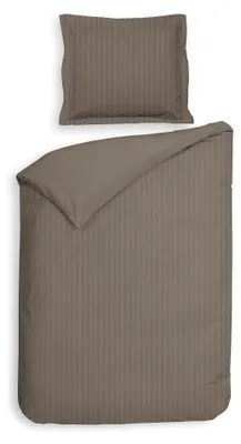 Productafbeelding van Heckett Lane Dekbedovertrek Katoen Satijn Banda - taupe grey 140x200/220cm