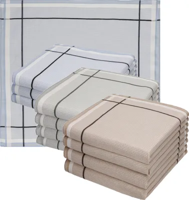 Produktbild von Betz Herren Stoff Taschentücher Set Leo 5 Dessin 2 100%Baumwolle Größe 40x40 cm Menge - 12 Stück