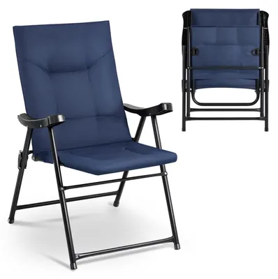 Immagine prodotto di Elzusha - Sedia da campeggio pieghevole, portata fino a 200 kg, colore blu