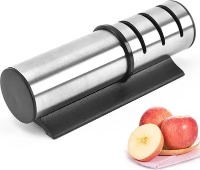 Immagine prodotto di Affilacoltelli 3 in 1 in acciaio inossidabile nero antiscivolo