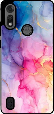 Produktbild von Smartphonica Telefon Fall geeignet für Motorola Moto E6i / E6s 2020 mit Marmor-Druck - TPU zurück Abdeckung Fall Marmor-Design - Regenbogen
