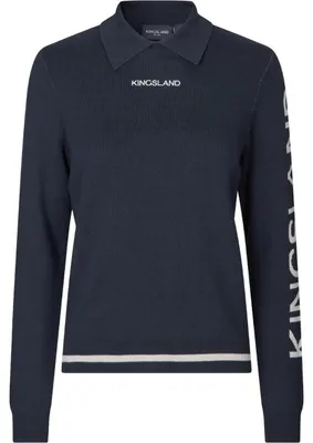 Produktbild von Kingsland Poloshirt Damen Langarm Knitted KLNalin FS25 Langarmshirt Navy L