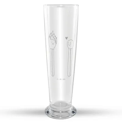 Produktbild von Mr. & Mrs. Panda Weizenglas Streichhölzer - Transparent - Geschenk, Weißbierglas, Freundin, Bier Glas, Mr Mrs, Weizen, Liebesbeweis, Liebesgeschenk, Weizenbier, Bierglas