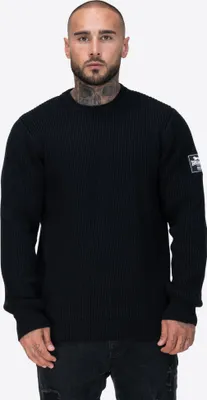 Obrázok produktu pre Pánsky pletený sveter regular fit MOYCULLEN Black/White XXL Lonsdale