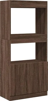 Obrázek produktu pro vidaXL Highboard hnědý dubový vzhled 63x33x140 cm materiál na bázi dřeva