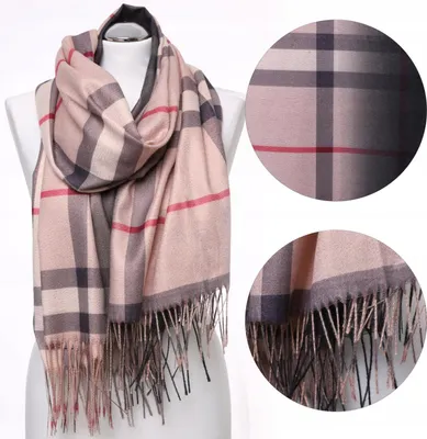 Imagen del producto de Bufanda de brocado con estampado de cuadros grandes, diseño elegante, para mujer, marca MORAJ