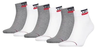 Obrázok produktu pre Športové oblečenie Mid Cut Logo 6-balenie – biela/sivá – 35-38