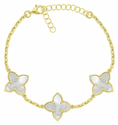 Produktbild von Charmantes vergoldetes Blumenarmband BRC192Y