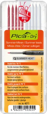 Produktbild von Pica DRY Ersatzminen Sommer-Minen rot/weiß, 10 Stk.