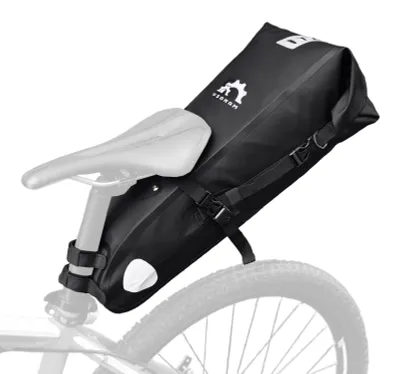 Produktbild von Fahrradsatteltasche, 10?l, wasserdicht, verstellbare Fahrradsitztasche, Fahrradverpackungsausrš¹stung mit Rollverschluss, Bikepacking-Taschen fš¹r Mountainbikes