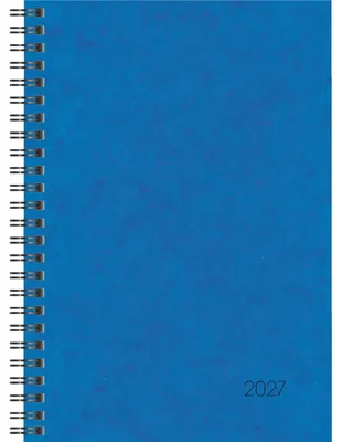 Produktbild von Buchkalender 796 A5 1 Woche/2 Seiten Karton-Einband blau 2027 Packung mit 3 Stück