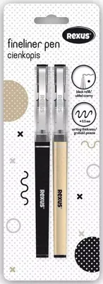 Zdjęcie produktu dla Cienkopisy czarne 0.5 mm 2 sztuki