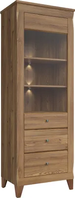 Produktbild von Vitrine Raya mit 1 Tür, Holzoptik, 202cm
