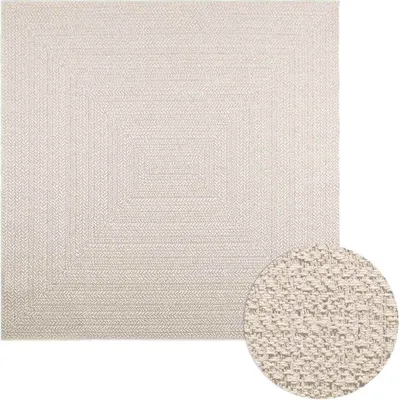 Produktbild von Möbel Teppich ZIZUR Creme 200x200 cm Jute-Optik Indoor und Outdoor - Designerteppiche 4010367