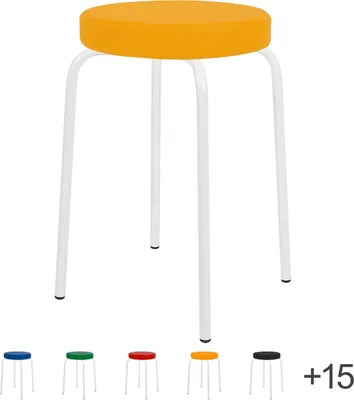 Produktbild von Gymnastikhocker mit Komfort-Polster, Hocker, Stapelhocker, Stapelbar ø 38 cm