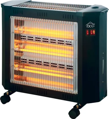 Image de DCG Eltronic SA9624 Chauffage électrique d'ambiance Intérieur Noir 2000 W Chauffage électrique d'ambiance à quartz