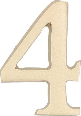 Obrázok produktu pre KOTARBAU® Číslo "4" Satin samolepiace 5 cm mosadz pre vchodové dvere