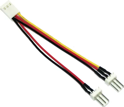 Produktbild von InLine® Lüfter Adapterkabel, 3pol Molex Buchse an 2x 3pol Molex Stecker