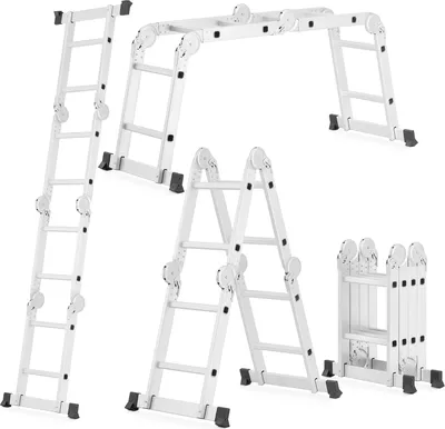 Zdjęcie produktu dla Drabina aluminiowa wielofunkcyjna przegubowa 4x2 HIGHER 150kg