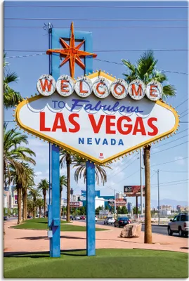 Produktbild von ARTland Leinwandbild LAS VEGAS Schild Größe: 20x30 cm