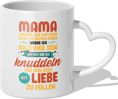 Produktbild von 22Feels Schwangerschaft Geschenk Frauen Geburtstag Muttertag Weihnachten Werdende Mama Mom To Be Verkünden Schwanger Baby Bald Mutter Kaffeetasse Haferl (Herzhenkel Weiss)