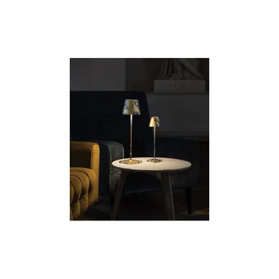 Obrázek produktu pro LED stolní lampa Poldina Pro Air Force Blue Gold Leaf Craquelè dobíjecí a stmívatelná s dobíjecí baterií až na 12 hodin