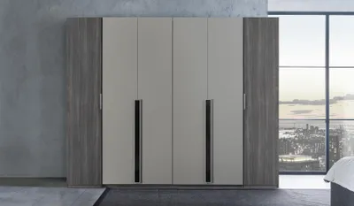 Produktbild von Schlafzimmer Bett Nachttisch Kleiderschrank Kommode mit Spiegel Möbel Set 5tlg