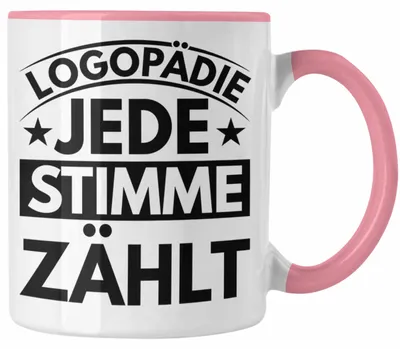 Produktbild von Logopädin Tasse Geschenk Jede Stimme Zählt Geschenkidee Logopädie Kaffee-Becher (Rosa)