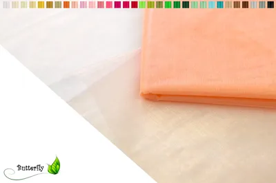 Produktbild von 2m Organza Stoff 150cm, Farbauswahl:apricot 714