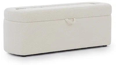 Produktbild von Schlafzimmer Möbel Weiße Bank Designer Sitzbank Polster Staukommode