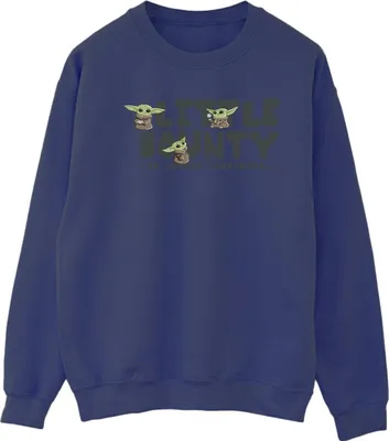 Produktbild von Star Wars The Mandalorian - "Little Bounty Hunter" Sweatshirt für Damen BI39370 (XXL) (Marineblau)