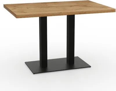 Produktbild von Bistrotisch HPL 120x70 cm | Premium Lancelot Oak | Gusseisen Gestell | Germany