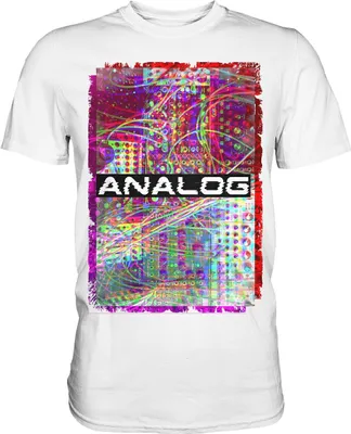 Produktbild von Synthesizer Glitch Modular Analog Synth T-Shirt – White / 5XL