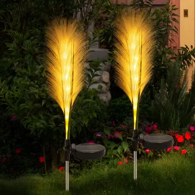 2er-Set Solarlampen, warmweiß, wasserdicht, für Garten & Terrasse