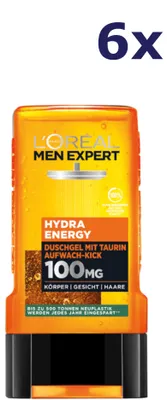 Produktbild von 6x L'Oréal Men Expert Duschgel 250 ml Hydra Energy