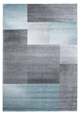 Produktbild von Kurzflor Teppich Luigi Läufer, Farbe: Blau, Größe:80x150 cm